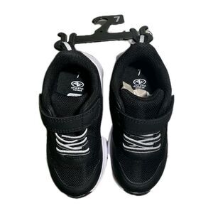 Athletic Works Little Girl Black Mesh Jogger Lace Up Sneakers NWT Size 7